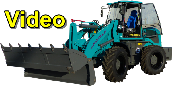 Video IGünstige Baumaschinen - Radlader Ferrum DM732 x4 3,2Tonnen Hubkraft mit Klappschaufel 1024px